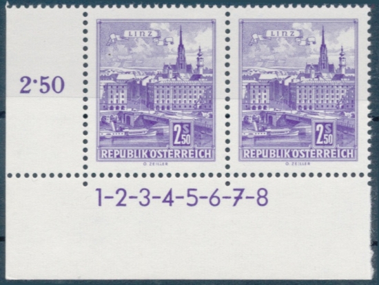 Briefmarke mit Symbolzahl(en)